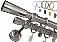 KARNISZ podwójny 19+19 / 200 cm LUXURY CICHE KÓŁKA wzory 6 KOLORÓW wybór