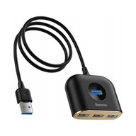 HUB Baseus Square USB-A do 1x USB-A 3.2 Gen 1 / 3x USB 2.0 z kablem 1m