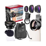 Zestaw obiektywów 2w1 do smartfona szerokokątny makro klips