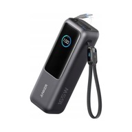 Powerbank Anker Zolo 25000mAh 165W PD z dwoma kablami USB-C Czarno-szary