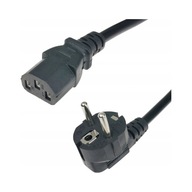 Przewód zasilający C13 do komputera PC monitora drukarki | KĄTOWY 1,8m