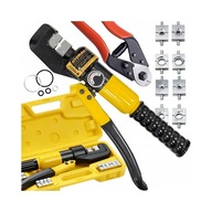 Zaciskarka hydrauliczna do tulejek kablowych matryce 4-70 mm zestaw XL 2w1