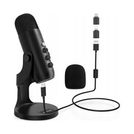 Mikrofon USB do gier nagrywania streamingu K66 czarny ZealSound