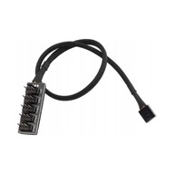 4 szt Hub rozdzielacz wentylatorów 5x 4pin PWM 3pin do PC taśma Czarny
