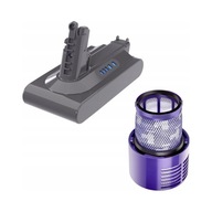 Bateria zamienna + filtr do Dyson V10 25.2V 6000 mAh bateria zamiennik