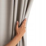 RESTILO zasłona 90% zaciemniająca 140x270 blackout j.beż na taśmie wave