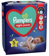 Pieluchomajtki Pampers Night | Rozmiar 5 | 12-17kg | 22 sztuki