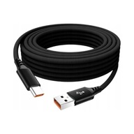 Kabel USB - USB-C 3.1 typ C 5 m czarny, nie skręcający się