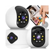 KAMERA OBROTOWA WIFI IP DWA OBIEKTYWY WEWNĘTRZNA ELEKTRONICZNA NIANIA