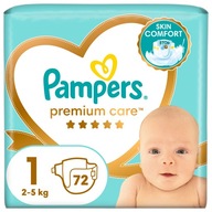 Pampers Premium Care | Pieluszki | Rozmiar 1 | 72 szt.