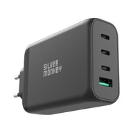Ładowarka Silver Monkey GaN 140W 3 x USB-C +USB-A PowerDelivery 3.1 28V/5A