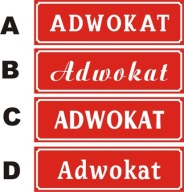 Adwokat tabliczka фото, цена