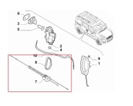 Тросик замка раздвижной двери fiat doblo 09-15 фото, цена