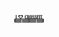 I Love CrossFit #3 BLACK vešiak na medaily 40cm