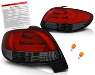 PEUGEOT 206 98-12 LAMPY tyl tylne 3D NEON LED RED