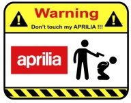 Наклейка warning не dotykaj aprilia da03 фото, цена