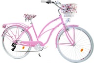 Rower miejski Dallas Bike Cruiser rama 19 cali koło 28 " różowy