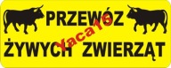 Правыйóz żywych zwierząt byk- наклейка отражатель фото, цена