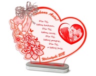 Darčekový valentínsky deň Stutette lampa + vaša fotografia