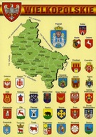 Väčšie Poľsko Voivodeship Mapa Herby WR804