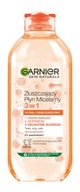 Garnier Skin Naturals złuszczający płyn micelarny do demakijażu do skóry z kwasem PHA, kwasem glikolowym i enzymem z papai 400 ml