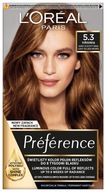 L'Oreal Paris Preference trwała farba do włosów 53 Virginia Jasny Złocisty Brąz z pielęgnacyjną odżywką z filtrem UV i pochodną witaminy E