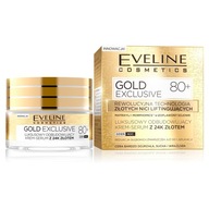 Eveline Gold Exclusive 80+ luksusowy odbudowujący krem-serum z 24k złotem 50ml