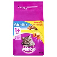 Sucha karma dla kota Whiskas kurczak dla kotów sterylizowanych 1,4 kg