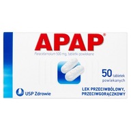 Apap Tabletki powlekane 50 tabletek 50 szt. tabletki