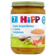 Obiadek HiPP ΒIO Zupka koperkowa z ryżem i indykiem po 7. miesiącu 190 g od 7 miesiąca 190 g indyk, ryż