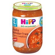 Obiadek HiPP BIO Junior Zupka pomidorowa z ryżem i indykiem po 12. miesiącu 250 g od 12 miesiąca 250 g indyk