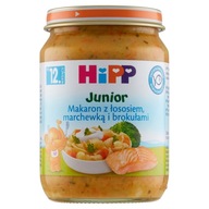 Obiadek Hipp HiPP, Makaron z łososiem, marchewką i brokułami, po 12. m-cu, 250 g od 12 miesiąca 250 g makaron, ryba, warzywa