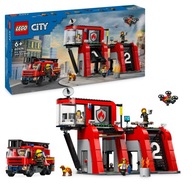 LEGO City 60414 Remiza strażacka z wozem strażackim