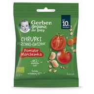 Chrupki pszenno-owsiane Gerber Organic pomidor marchewka 7 g