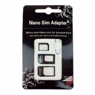 ADAPTER NANO MICRO SIM 4in1 iPhone Galaxy HTC