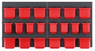 Tablica narzędziowa z pojemnikami Kistenberg KOR6 40x16,5x40 cm czerwono-czarna