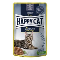 HAPPY CAT geflugel DRÓB SASZETKA 85g + GRATIS