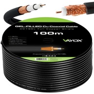 Kabel antenowy Vayox CC1-100GEL czarny 100 m