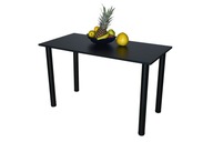 Stół kuchenny SmartDesk prostokątny czarny 60 x 120 x 75 cm