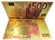 Kolekcjonerski Banknot 500 EURO Pozłacany
