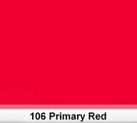 Farebná filtračná fólia Lee 106 Primary Red 50x60 cm