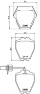 Brembo P 85 067 Zestaw klocków hamulcowych, hamulce tarczowe