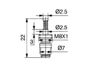 WENTYLEK M8x1, VOLVO, PEUGEOT, RENAULT, CITROEN