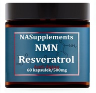 NMN + RESWERATROL Mocna Dawka Mononukleotyd Nikotynamidu Kapsułki