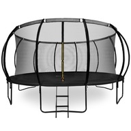 Trampolina Ogrodowa Dla Dzieci Duża 16FT z Drabinką i Siatką Łatwy Montaż