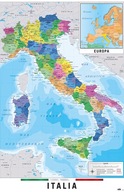 Plakat polityczna Mapa Włoch 61x91,5 wers. hiszp.