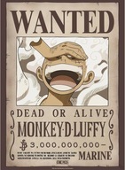 ONE PIECE - POSTER CHIBI 52X38 - WANTED LUFFY WANO 17124086333