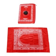 Portable Prayer Mat Rug Turkish Praying , Red