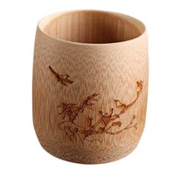 2xNatural Bamboo Drinking Cup Juice Mug Cup