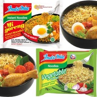 SADA 2 TOPOVÝCH TĚSTOVIN Těstoviny Mi Goreng 80 g a Zeleninové 75 g INDOMIE